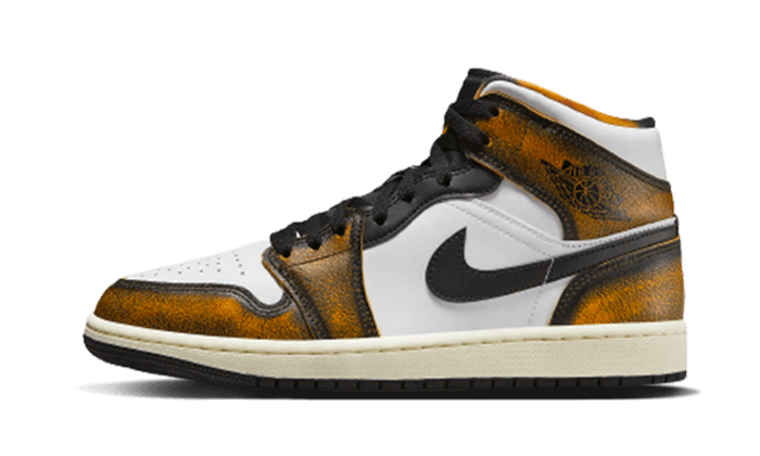 Air Jordan 1 Mid Se Orange Wear Away