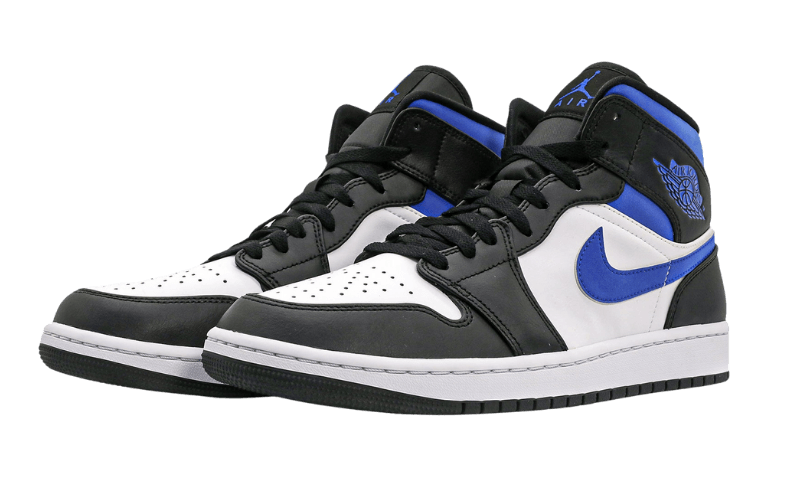 Air Jordan 1 Mid White Black Racer Blue