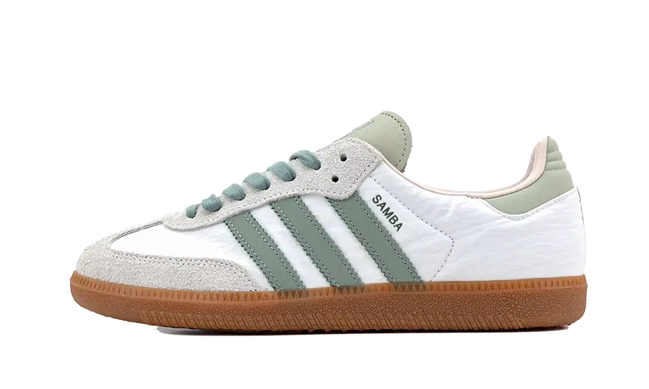 Adidas Samba OG Cloud White Silver Green