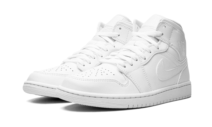 Air Jordan 1 Mid Triple White 2022