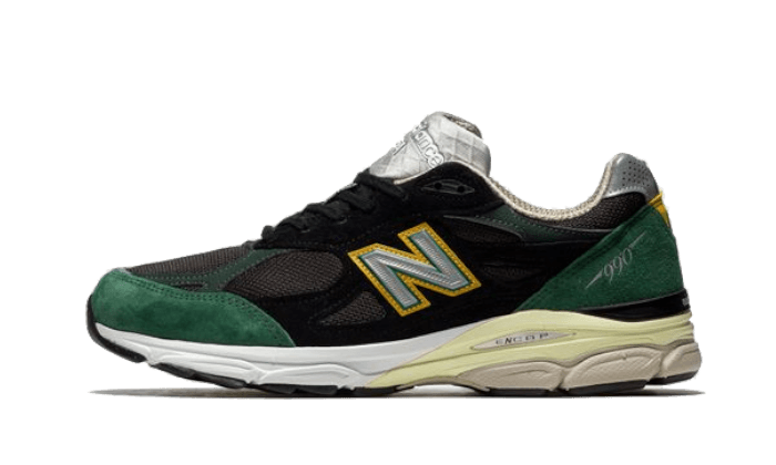 New Balance 990 V3 Black Green Yellow
